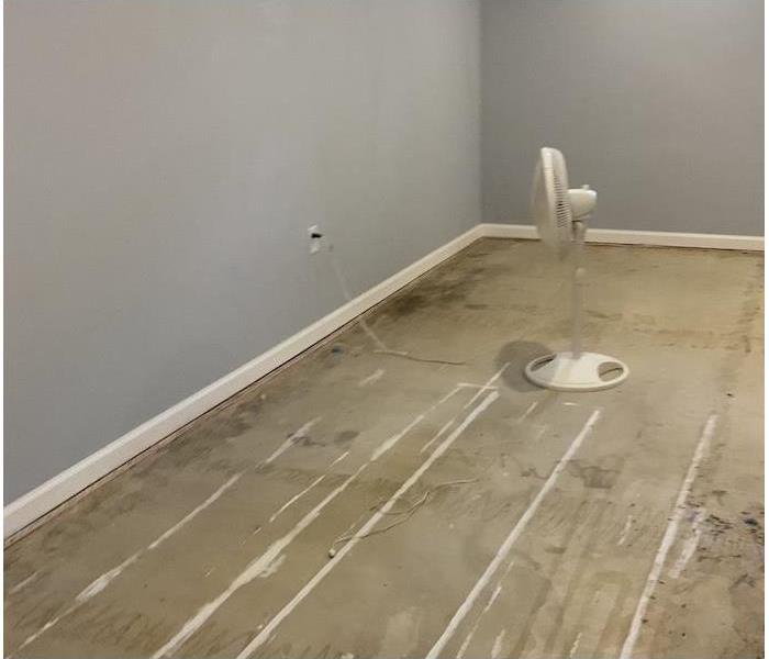 basement with water damage 